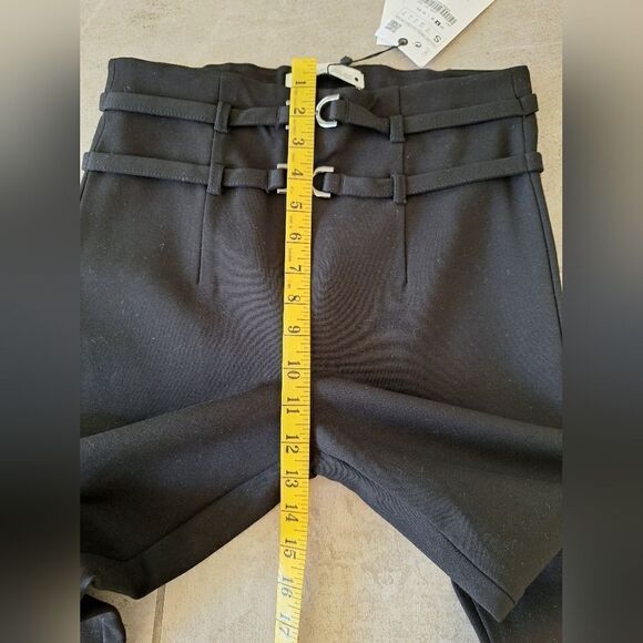 ZARA Black Pants  with a side slit at the bottom size S - Picture 6 of 8